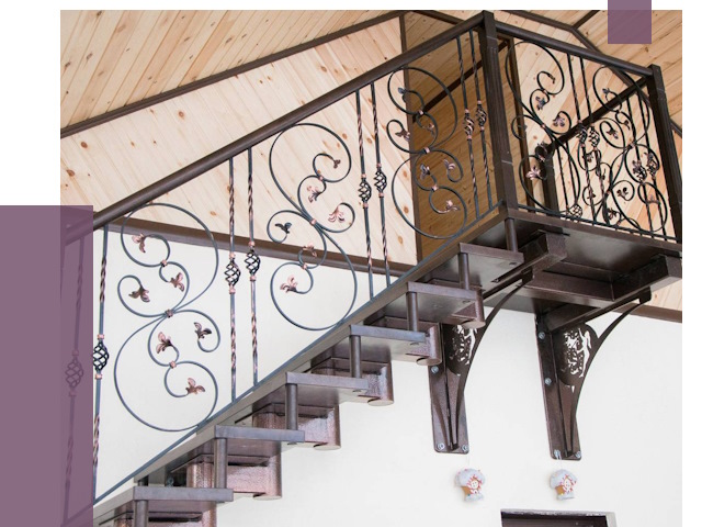 Кованые лестницы в Чехове от 79303 руб. под ключ