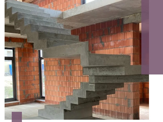 Изготовление бетонных лестниц под ключ в Чехове