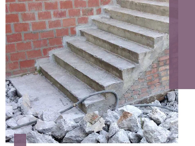 Демонтаж бетонных лестниц в Чехове: быстро и безопасно