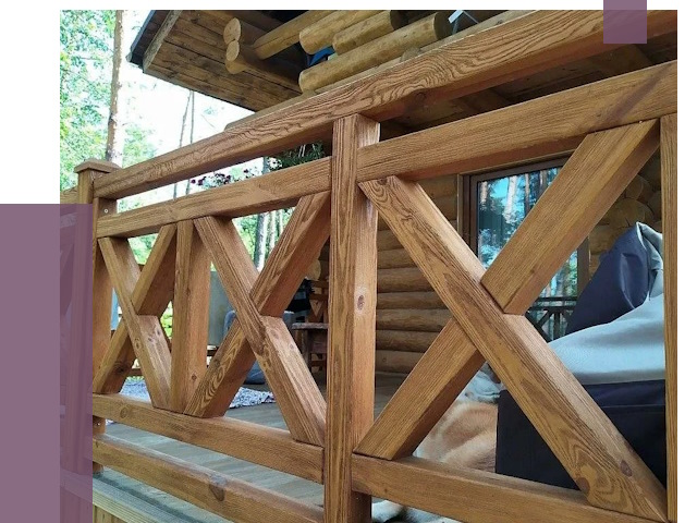 Деревянные перила под ключ в Чехове от 7625 руб. 