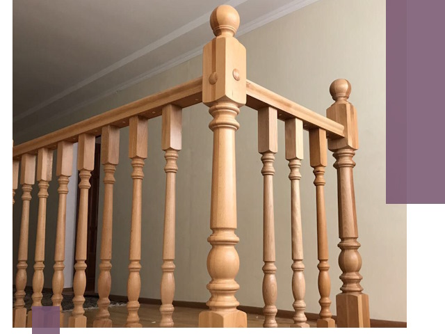 Деревянные перила на заказ в Чехове: монтаж и изготовление