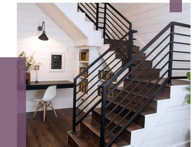 Перила для лестницы в доме в Чехове от 7371 руб. — ПРОЛЁТ-Чхв