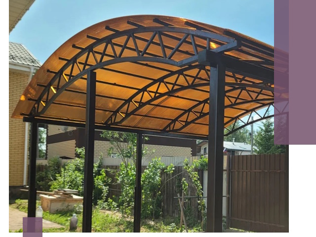 Изготовление навесов под ключ в Чехове из качественных материалов