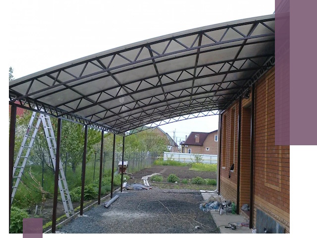 Профессиональный монтаж навесов под ключ в Чехове