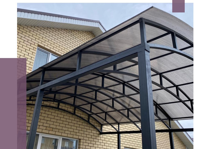 Монтаж козырьков в Чехове от 11438 руб. | ПРОЛЁТ-Чхв