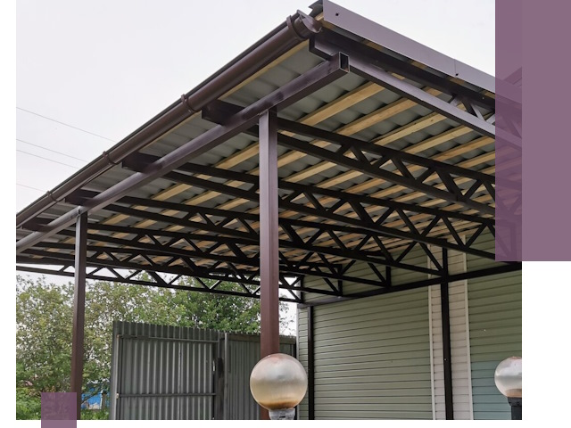 Навесы под ключ в Чехове: изготовление, монтаж и гарантия