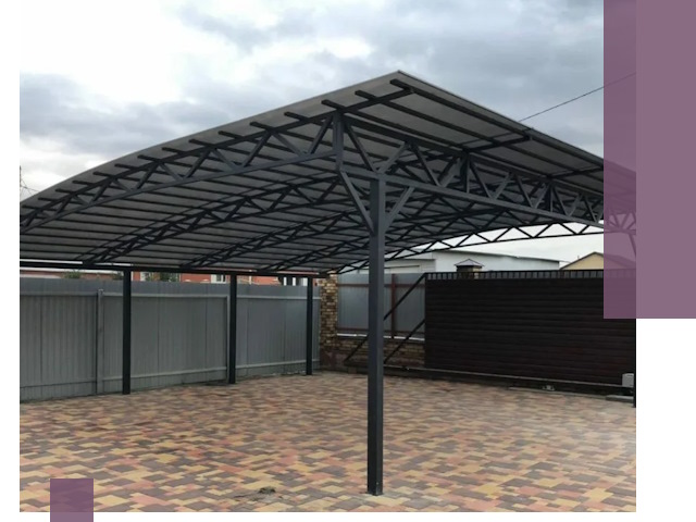 Недорогие навесы под ключ в Чехове — изготовление и монтаж