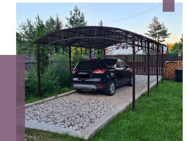 Навесы для автомобиля в Чехове от 13065 руб.  | ПРОЛЁТ-Чхв