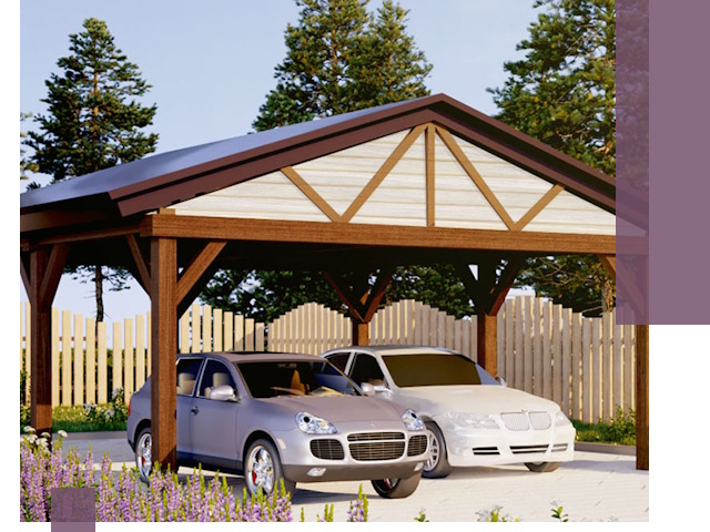 Навесы для автомобиля в Чехове — изготовление и монтаж