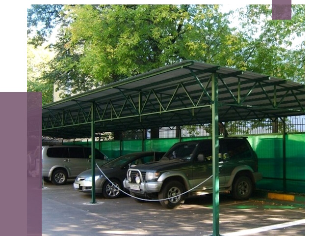 Навесы для парковки в Чехове от 79811 руб. заказать | ПРОЛЁТ-Чхв