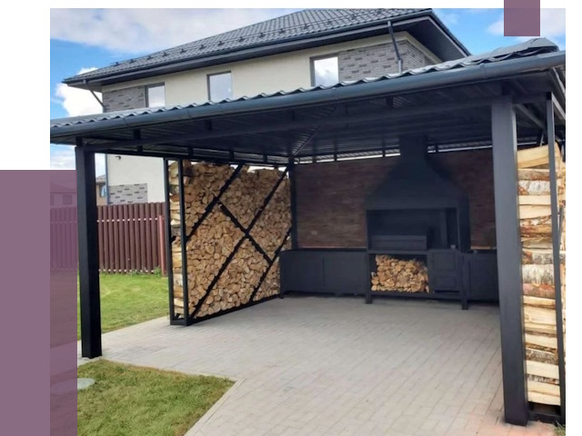 Навесы для барбекю в Чехове от 12658 руб. под ключ | ПРОЛЁТ-Чхв