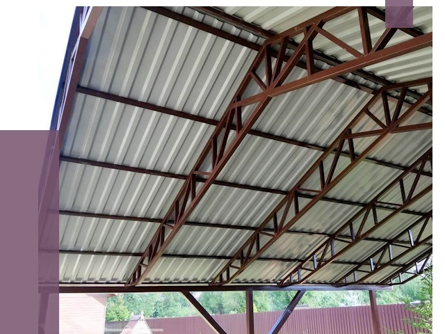 Навесы из профнастила в Чехове от 7320 руб. | ПРОЛЁТ-Чхв