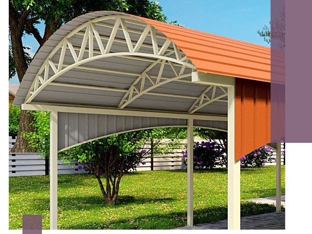 Навесы из профнастила под ключ в Чехове — установка и монтаж