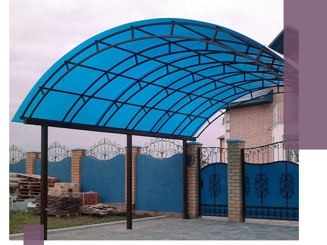 Арочные навесы под ключ в Чехове — изготовление и монтаж