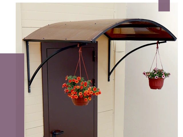 Козырьки над входом в Чехове от 14742 руб.  | ПРОЛЁТ-Чхв