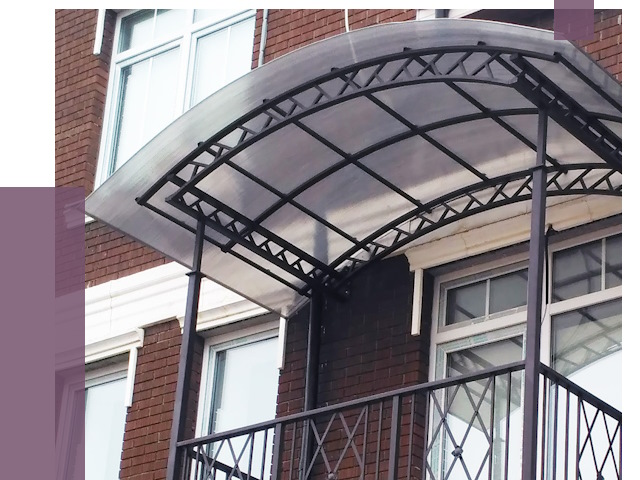 Козырьки над балконом в Чехове от 8591 руб.  | ПРОЛЁТ-Чхв