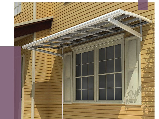 Козырьки над окнами в Чехове от 7574 руб. — монтаж, покупки | ПРОЛЁТ-Чхв