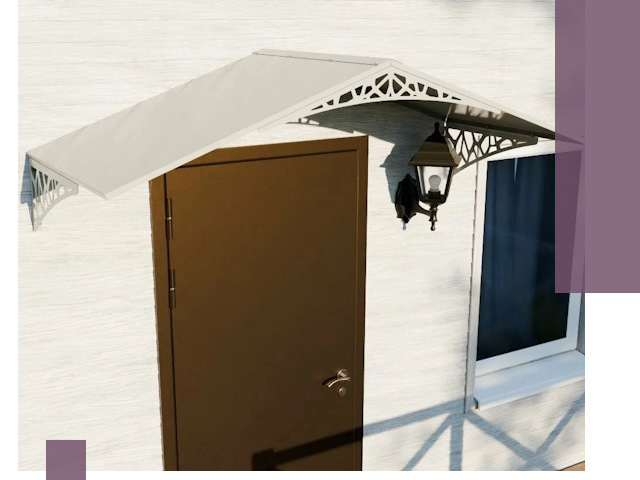 Металлические козырьки на входы и террасы в Чехове