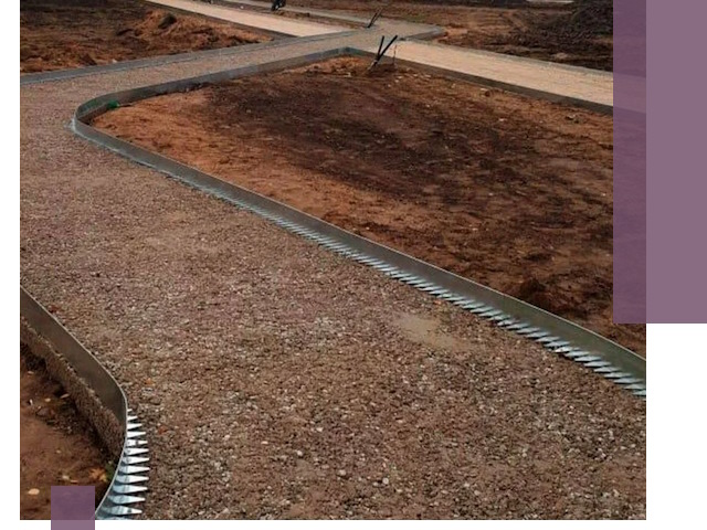 Металлические бордюры под ключ в Чехове — изготовление и монтаж