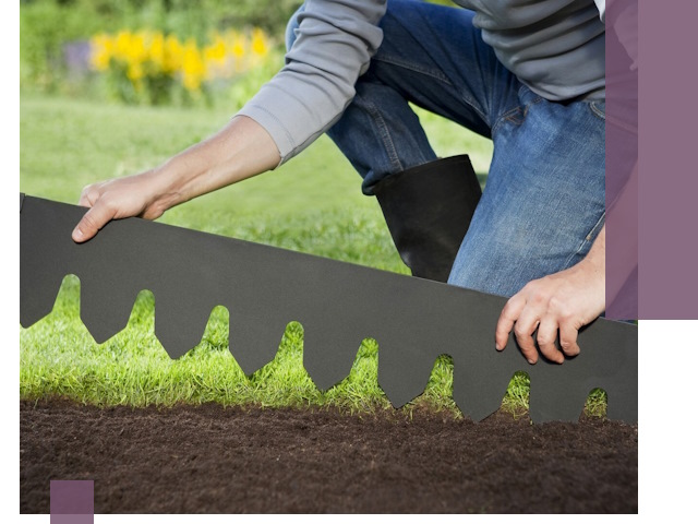 Металлические бордюры для газона в Чехове — изготовление и монтаж