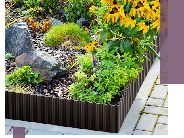 Металлические бордюры для клумб в Чехове — производство и монтаж